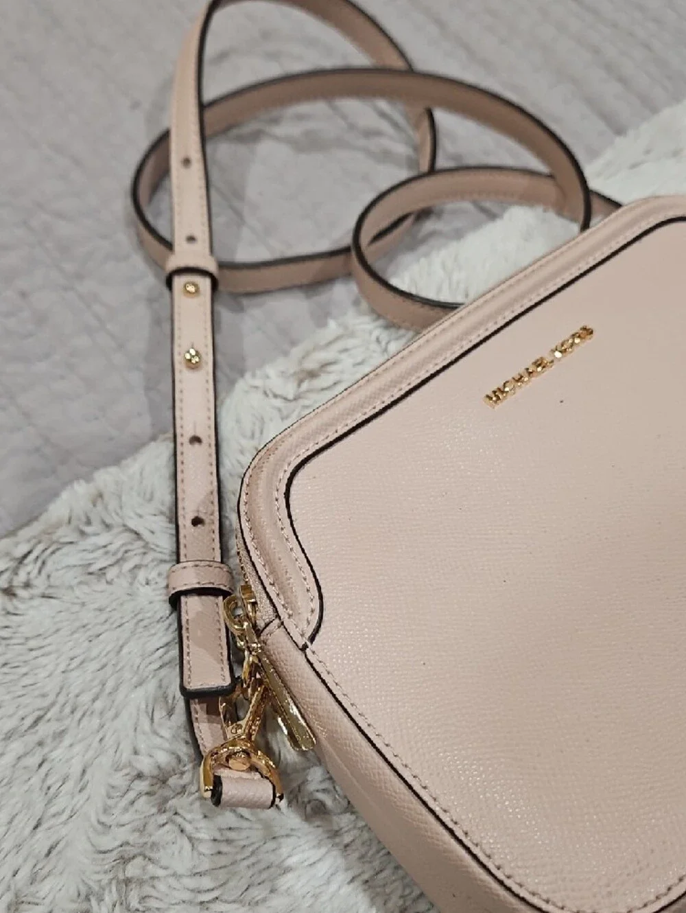 Michael Kors Pale Pink Leather Crossbody Bag